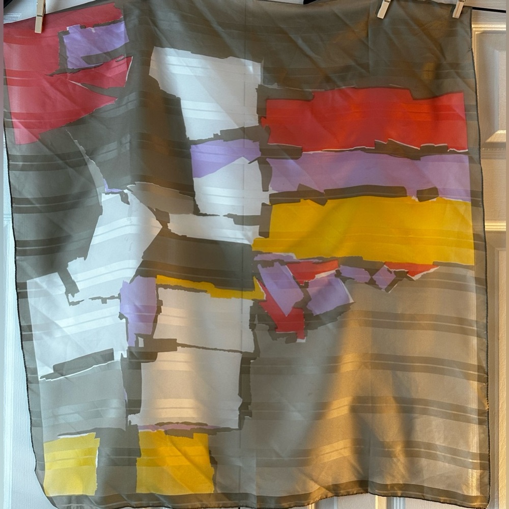 VINTAGE abstract colorful scarf